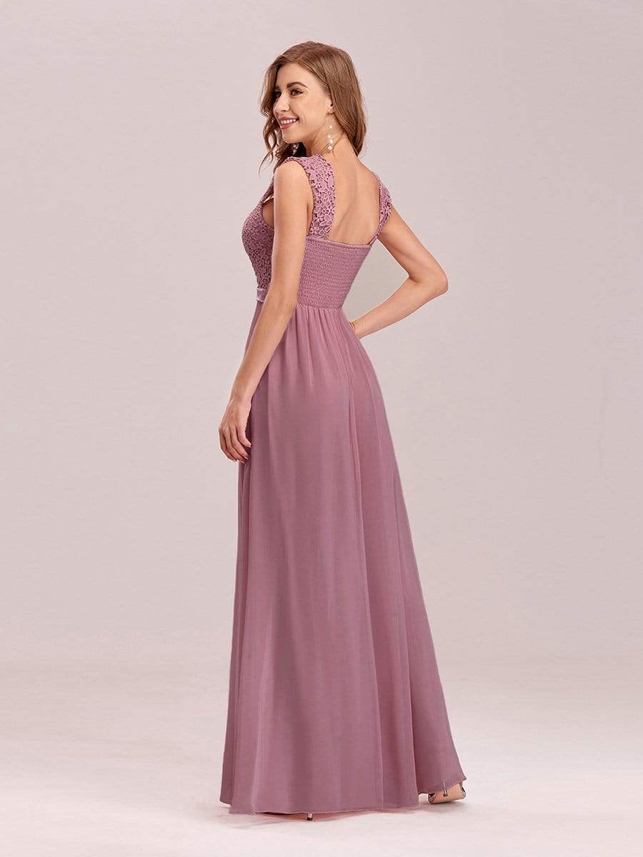 COLOR=Purple Orchid | Elegant A Line Long Chiffon Bridesmaid Dress With Lace Bodice-Purple Orchid 2 COLOR=Purple Orchid | Elegant A Line Long Chiffon Bridesmaid Dress With Lace Bodice-Purple Orchid 2