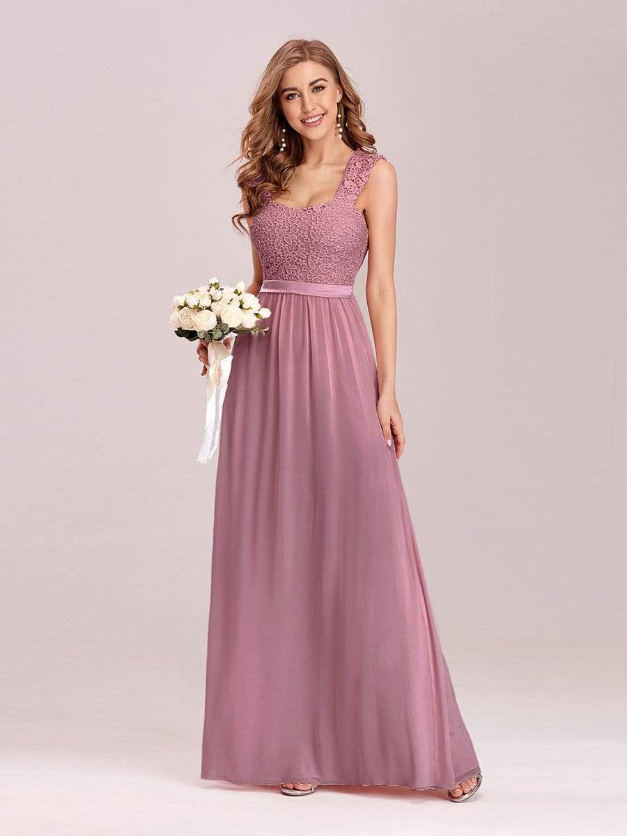COLOR=Purple Orchid | Elegant A Line Long Chiffon Bridesmaid Dress With Lace Bodice-Purple Orchid 3 COLOR=Purple Orchid | Elegant A Line Long Chiffon Bridesmaid Dress With Lace Bodice-Purple Orchid 3