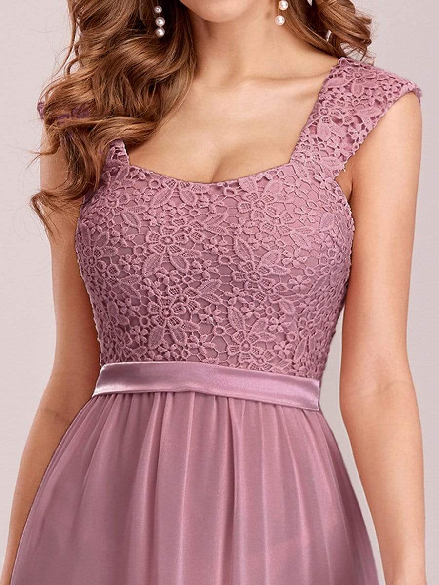 COLOR=Purple Orchid | Elegant A Line Long Chiffon Bridesmaid Dress With Lace Bodice-Purple Orchid 5 COLOR=Purple Orchid | Elegant A Line Long Chiffon Bridesmaid Dress With Lace Bodice-Purple Orchid 5