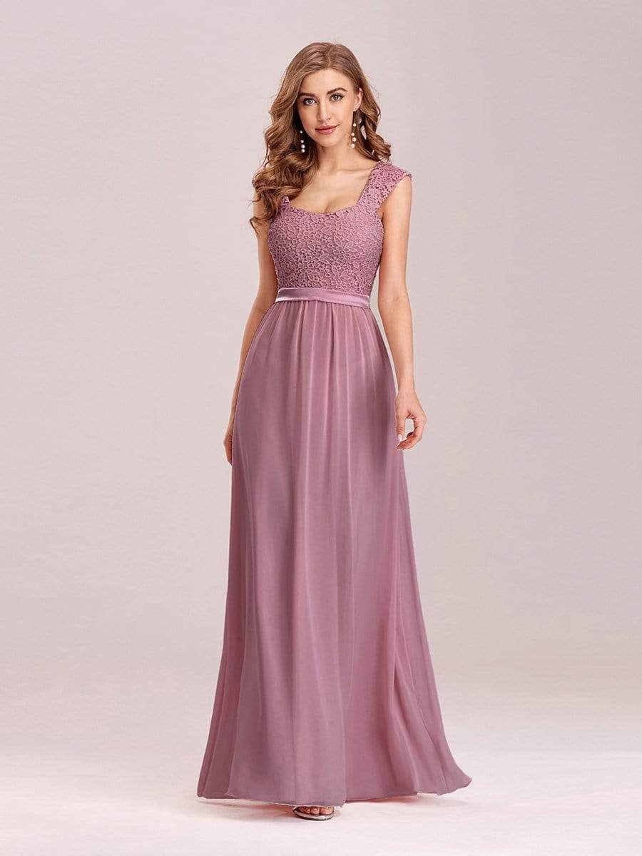 COLOR=Purple Orchid | Elegant A Line Long Chiffon Bridesmaid Dress With Lace Bodice-Purple Orchid 1 COLOR=Purple Orchid | Elegant A Line Long Chiffon Bridesmaid Dress With Lace Bodice-Purple Orchid 1