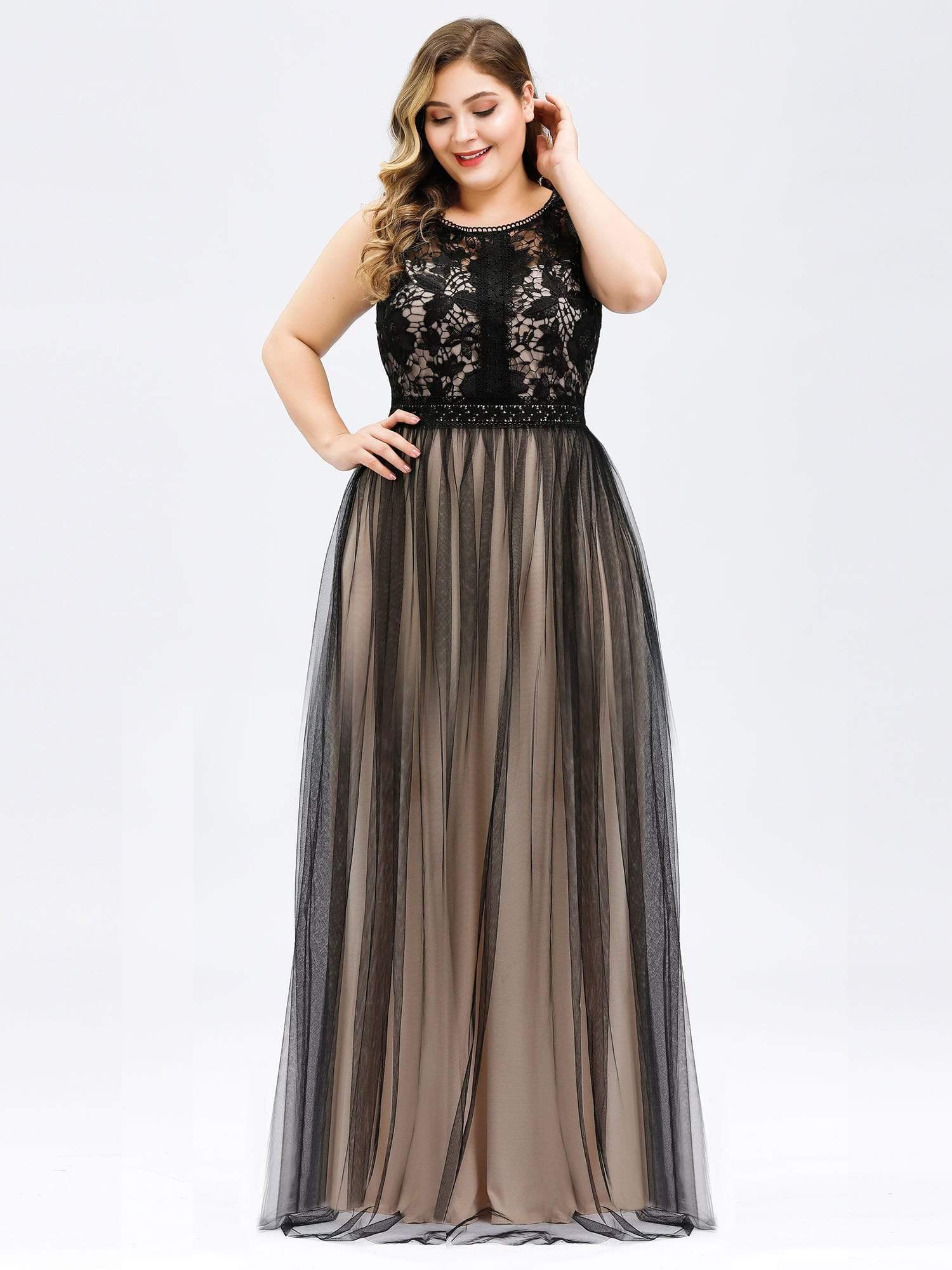 Color=Black | Maxi Long Prom Dresses With Mesh-Black 13 Color=Black | Maxi Long Prom Dresses With Mesh-Black 13