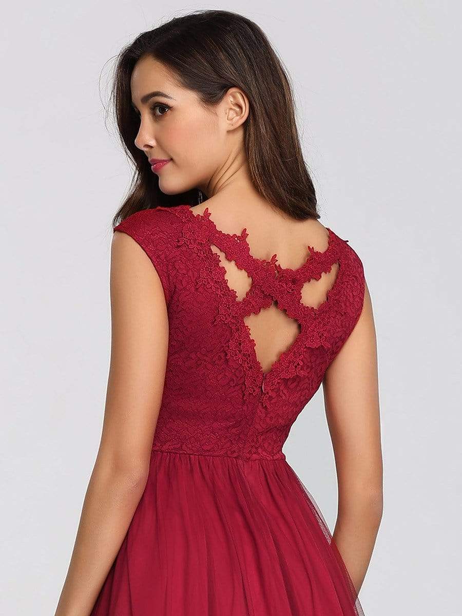 Color=Burgundy | Ever-Pretty Elegant Burgundy Maxi Long Lace Dresses-Burgundy 5 Color=Burgundy | Ever-Pretty Elegant Burgundy Maxi Long Lace Dresses-Burgundy 5