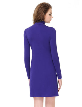 Color=Sapphire Blue | Simple Fashion Long Sleeve Comfy T-Shirt.-Sapphire Blue 3