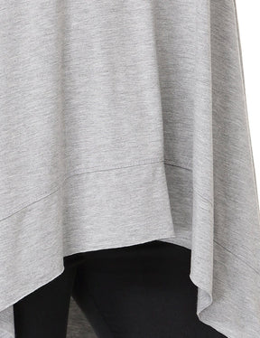 Color=Grey | Alisa Pan Simple Fashion Round Neck Long Sleeve T-Shirt-Grey 6