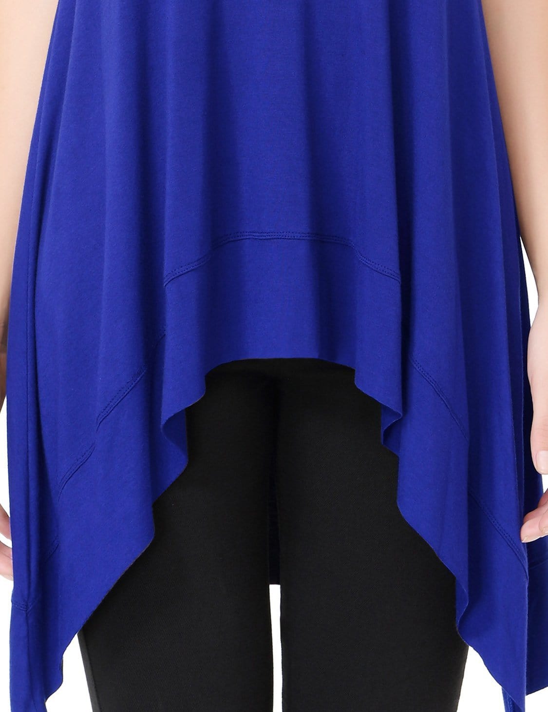 Color=Sapphire Blue | Alisapan Simple Fashion Round Neck Short Sleeve T-Shirt-Sapphire Blue 5