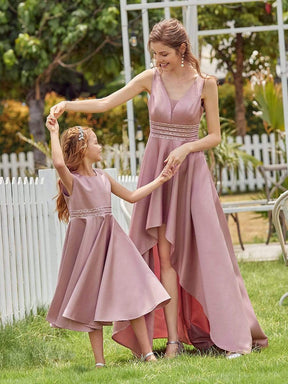 Color=Purple Orchid | Simple Flower Girl Dresses For Wedding With Round Neck-Purple Orchid 6