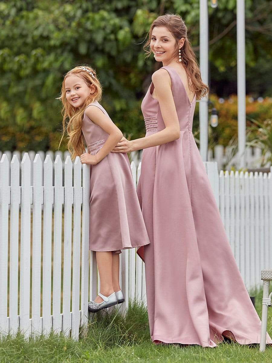 Color=Purple Orchid | Simple Flower Girl Dresses For Wedding With Round Neck-Purple Orchid 8