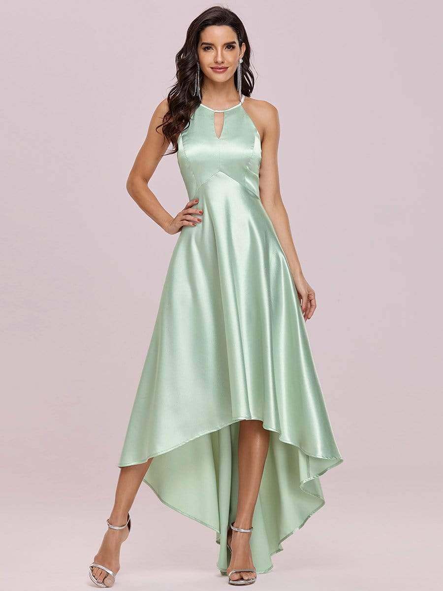 Mint green high low dress best sale