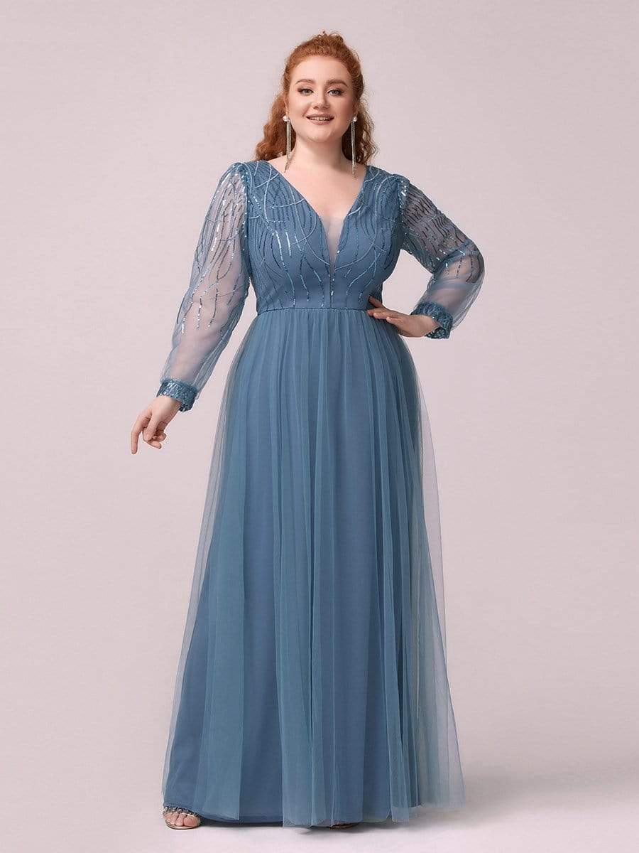 Fashion Tulle Evening Dress | Plus Size Party Gowns with Sequin - Ever Pretty AU Fashion Tulle Evening Dress | Plus Size Party Gowns with Sequin - Ever Pretty AU