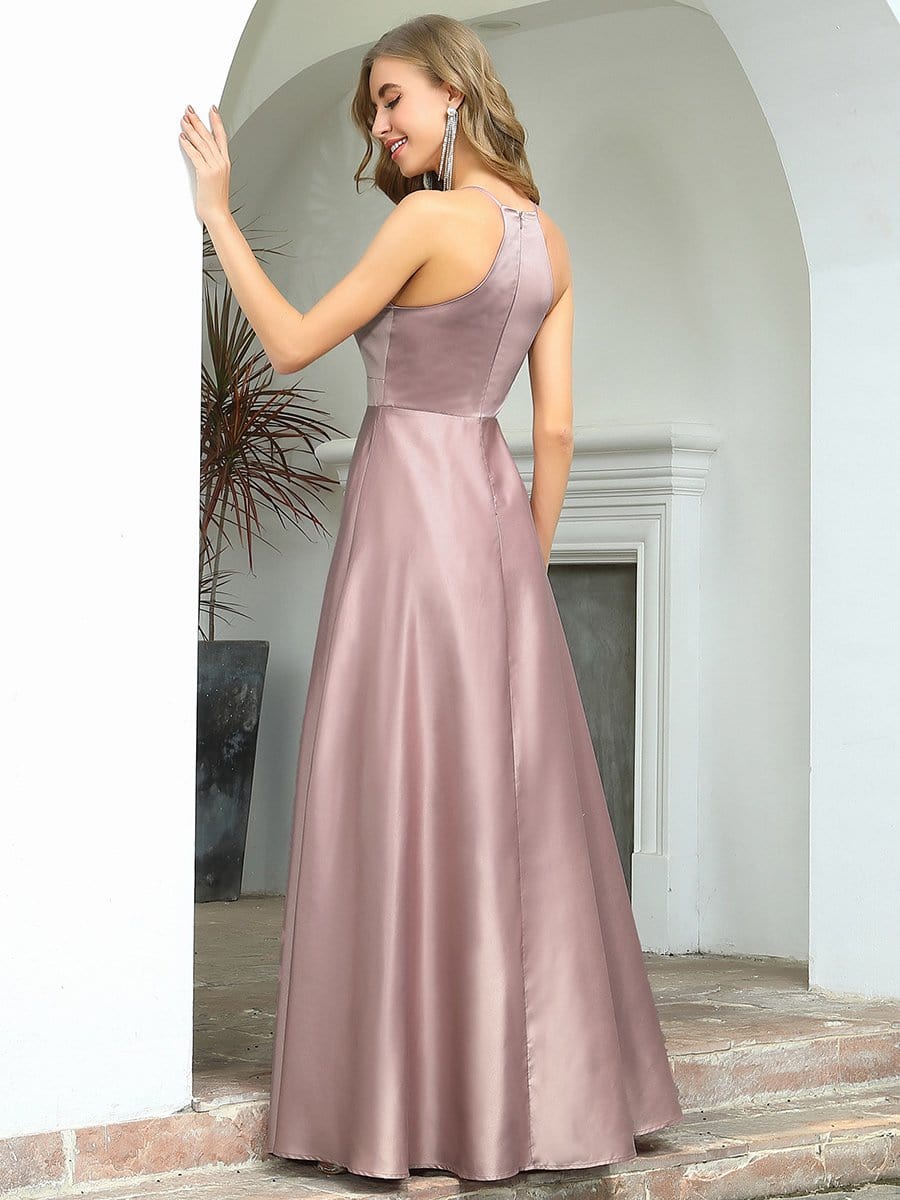 Color=Purple Orchid | Gorgeous A-Line Maxi Sleeveless Bridesmaid Dress With Round Neck-Purple Orchid 2