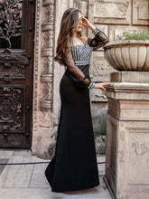 Color=Black | Women'S Fashion Off Shoulder Sequin Evening Dress-Black 11