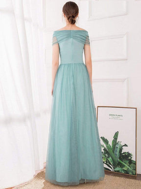 Color=Dusty Blue | Women'S Fashion A-Line Off The Shoulder Sequin Evening Maxi Dress-Dusty Blue 2