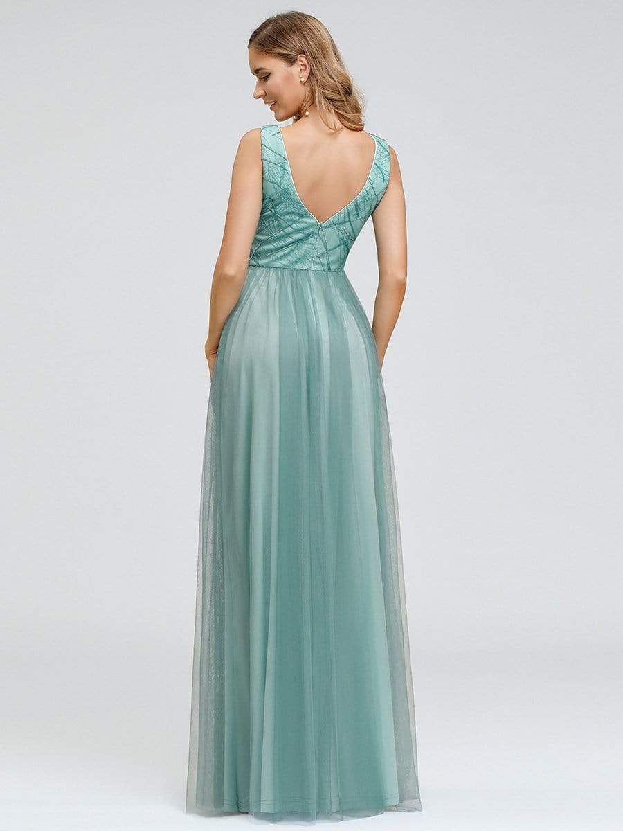 Color=Aqua | Women'S Fashion A-Line Evening Maxi Dress-Aqua 2