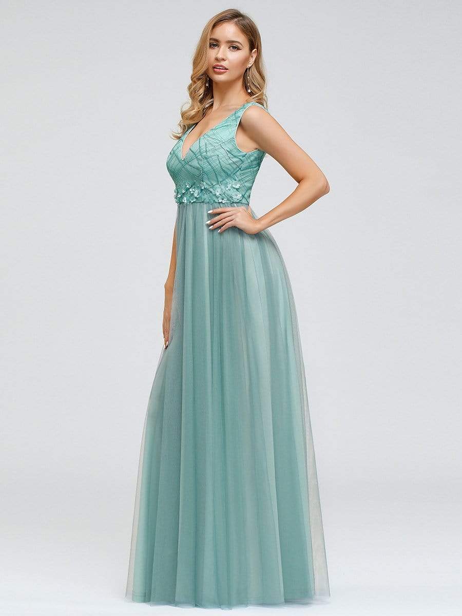 Color=Aqua | Women'S Fashion A-Line Evening Maxi Dress-Aqua 3