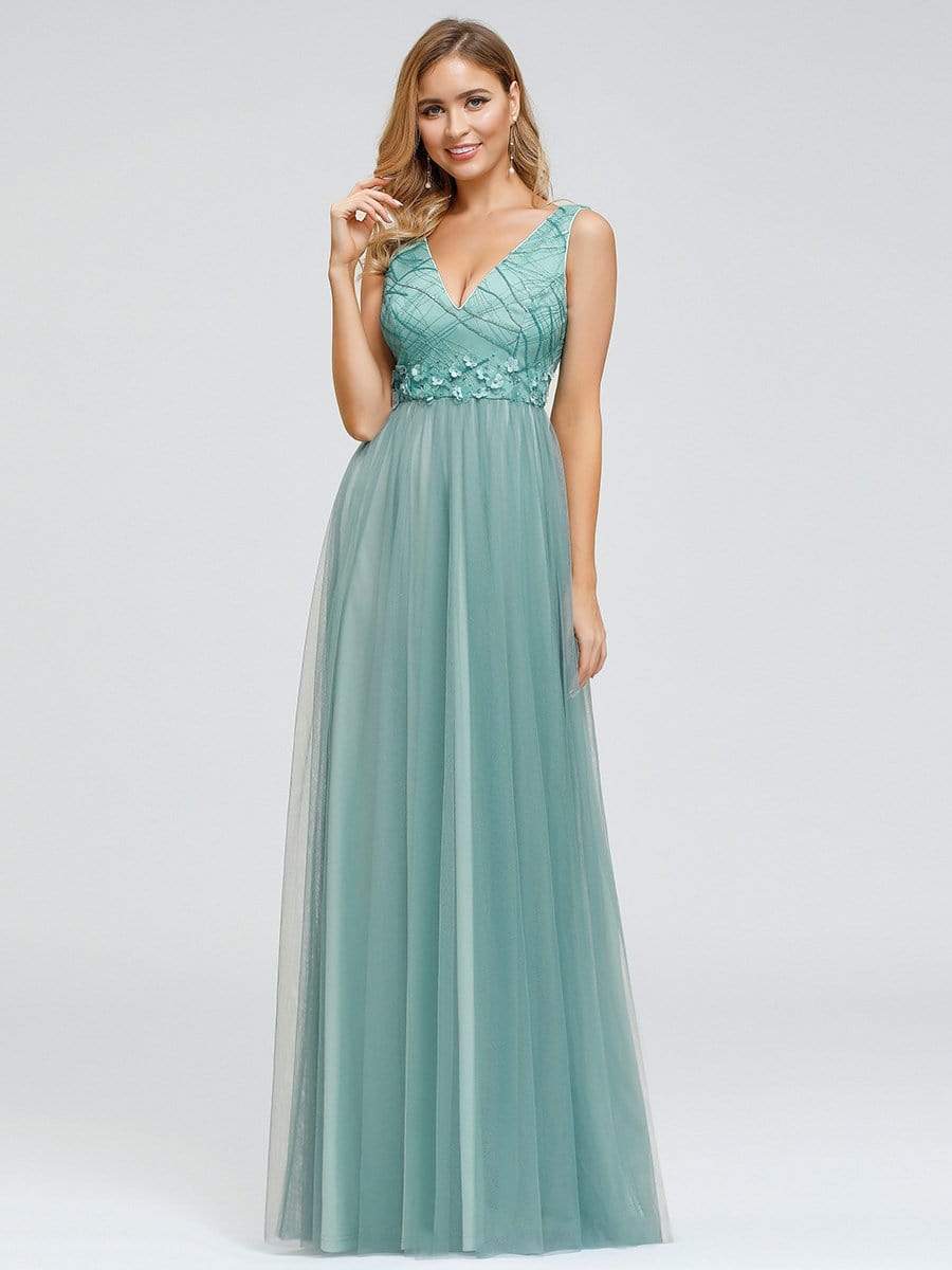 Color=Aqua | Women'S Fashion A-Line Evening Maxi Dress-Aqua 1