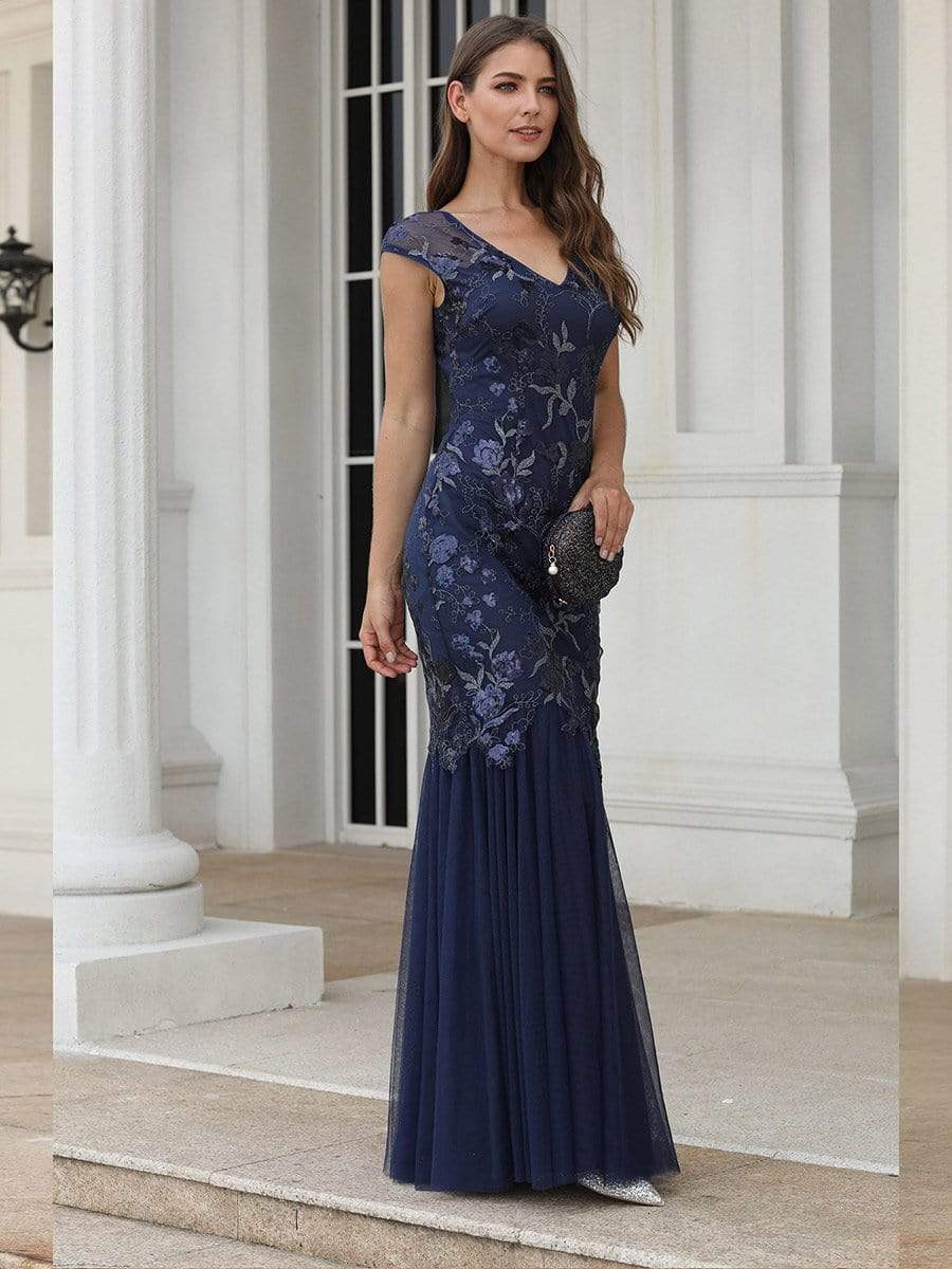 Evening Gown Dresses Embroidery Print Bodycon Mermaid Maxi Long - Ever Pretty AU Evening Gown Dresses Embroidery Print Bodycon Mermaid Maxi Long - Ever Pretty AU