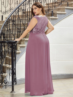 Color=Purple Orchid | V Neck Sleeveless Floor Length Sequin Party Dress-Purple Orchid 12