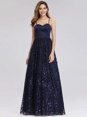 Color=Navy Blue | Sweet Heart Neckline Prom Dresses-Navy Blue 4