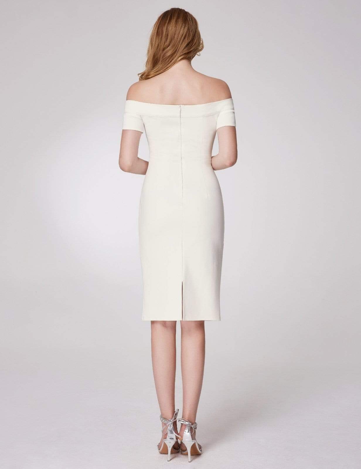 Color=White | Sexy Fitted Off Shoulder Cocktail Dress-White 7