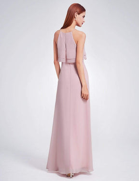 Color=Mauve | Flowy Multi Layer Long Bridesmaid Dress-Mauve 4
