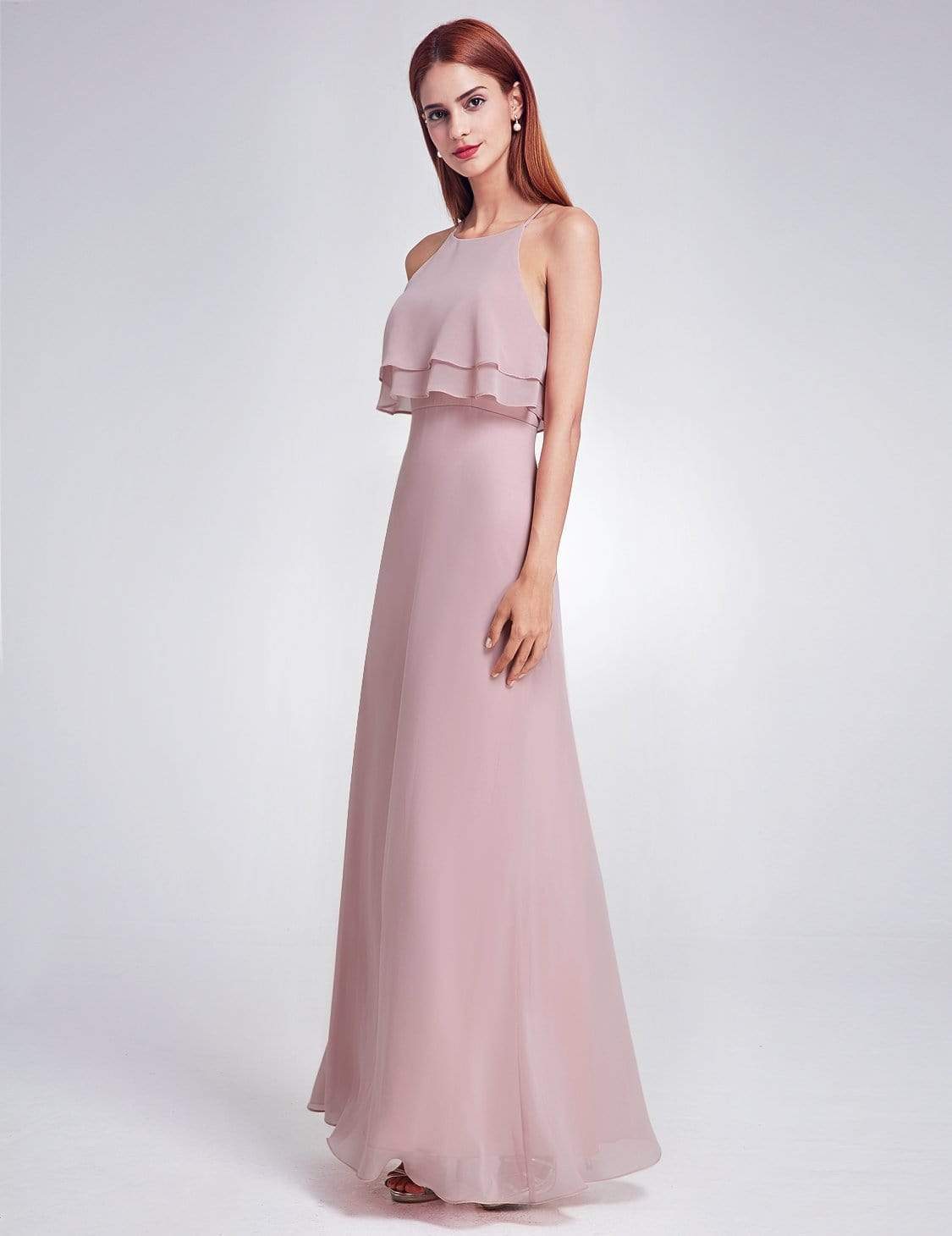 Color=Mauve | Flowy Multi Layer Long Bridesmaid Dress-Mauve 6