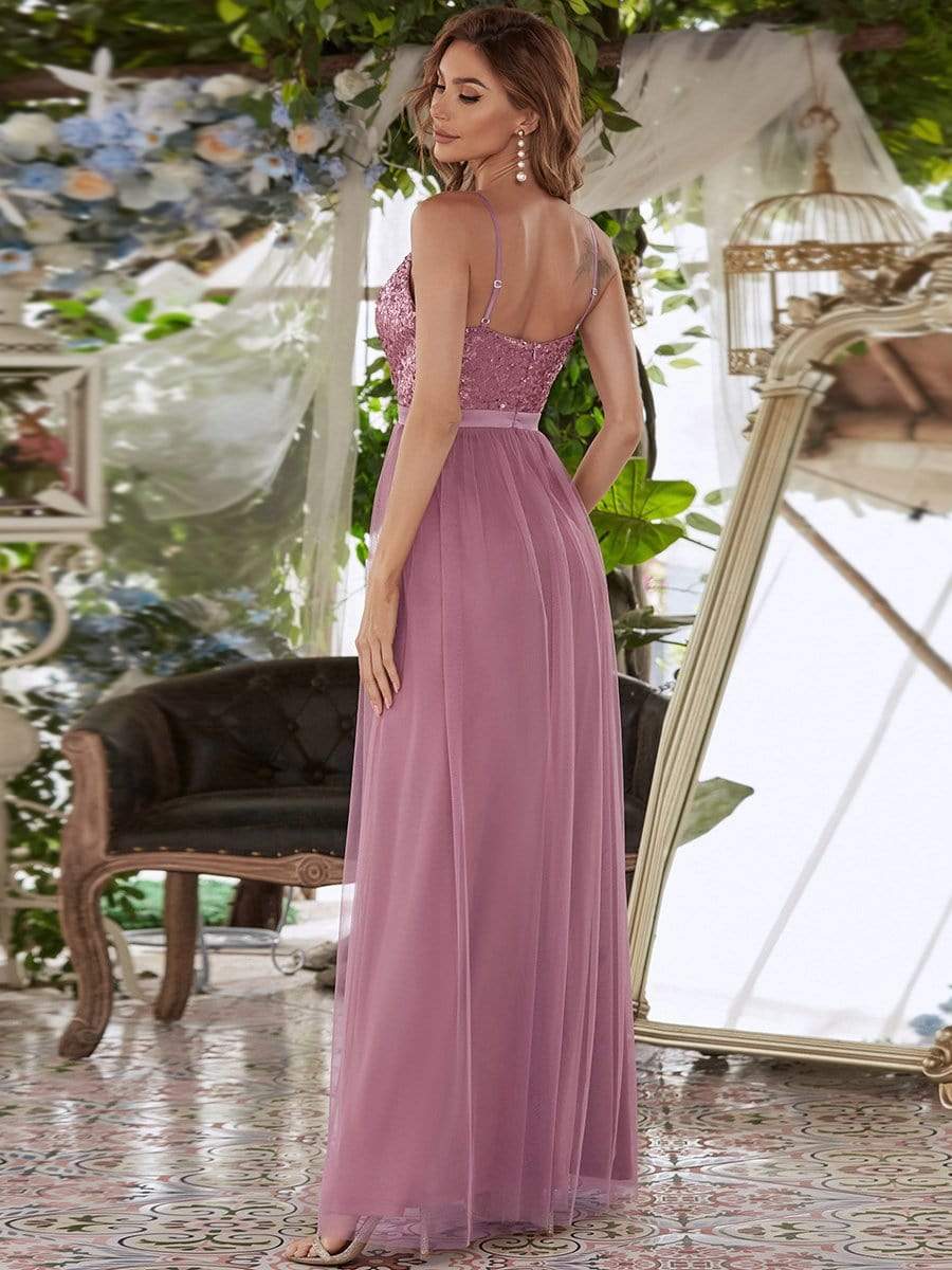 Color=Purple Orchid | Long Prom Dress With Sequin Bust-Purple Orchid 2