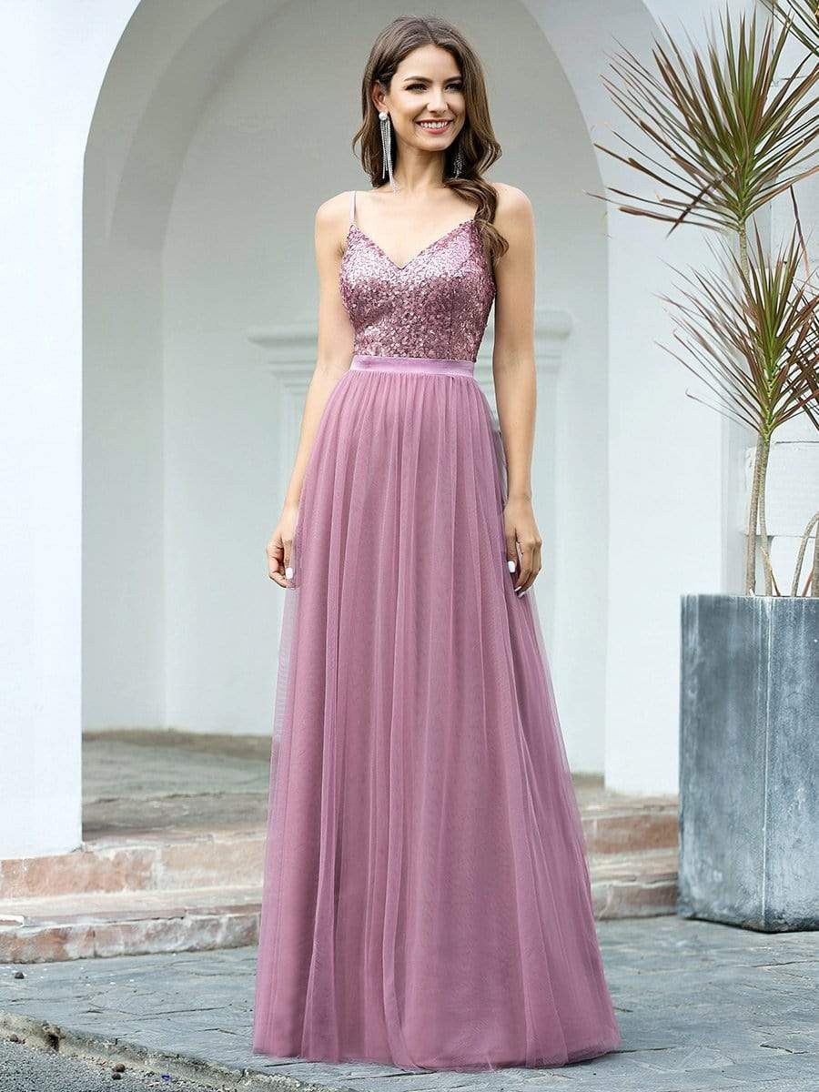 Color=Purple Orchid | Long Prom Dress With Sequin Bust-Purple Orchid 3