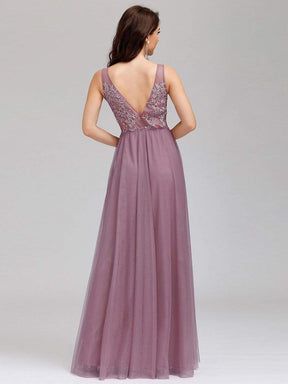 COLOR=Purple Orchid | Maxi Long Elegant Ethereal Tulle Evening Dresses-Purple Orchid 2