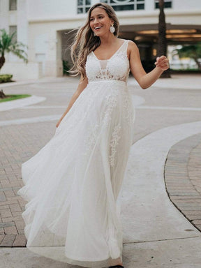 COLOR=White | Maxi Long Elegant Ethereal Tulle Evening Dresses-White 11