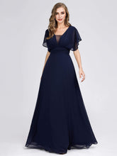 Color=Navy Blue | Women'S A-Line Empire Waist Evening Party Maxi Dress-Navy Blue 5
