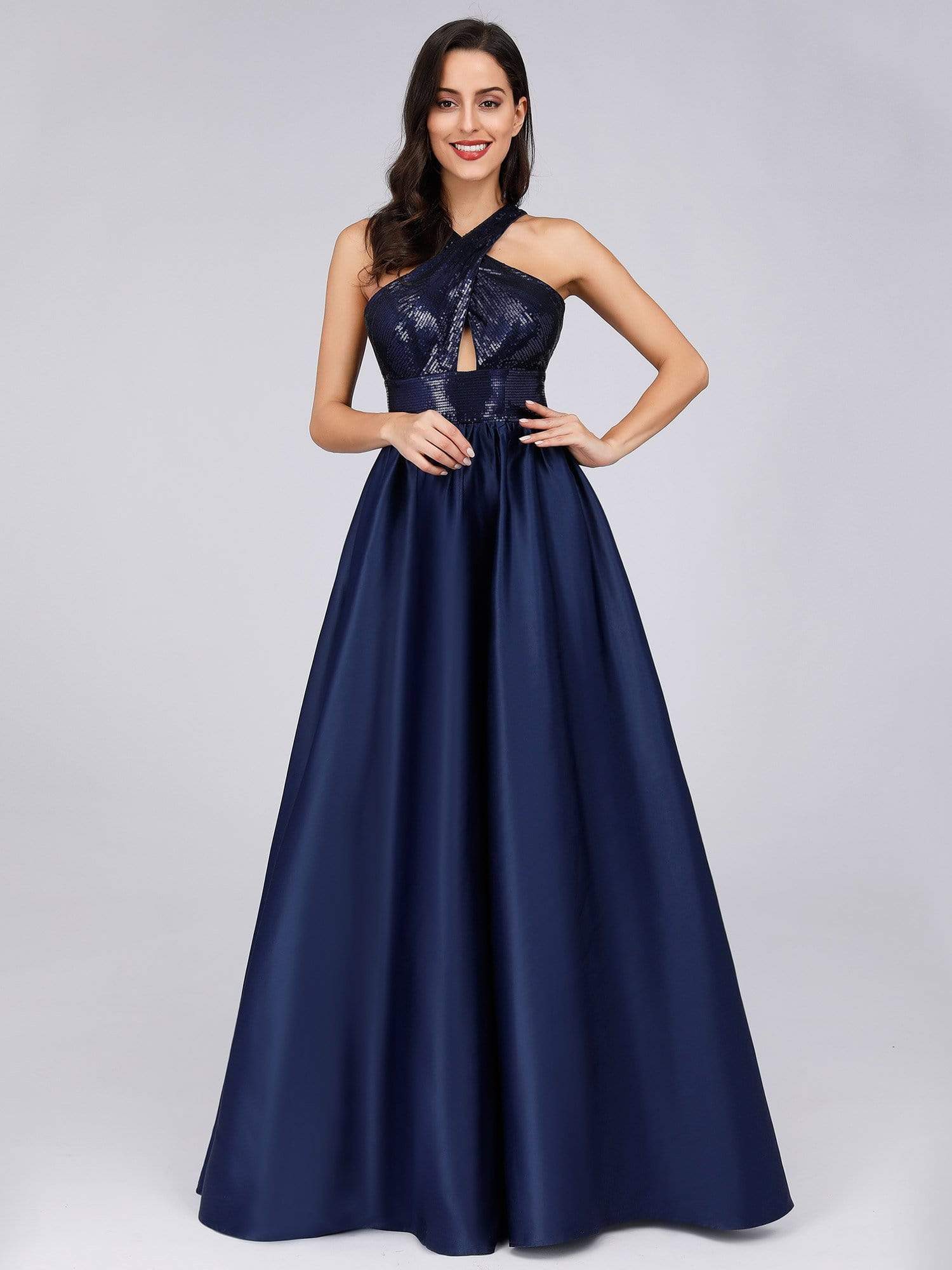 strapless open back dress Cold Shoulder Sequin Prom Dresses for Women