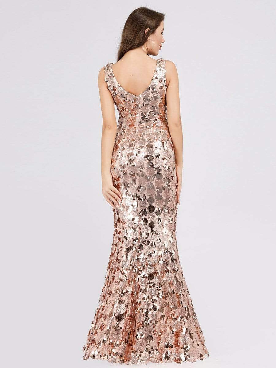 COLOR=Rose Gold | Mermaid Sequin Dresses For Women-Rose Gold 19