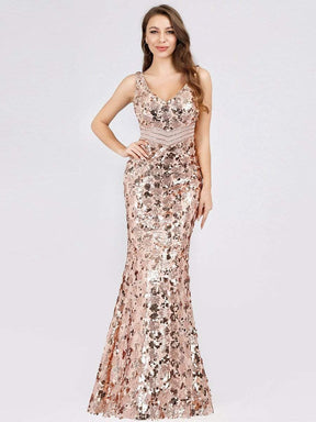 COLOR=Rose Gold | Mermaid Sequin Dresses For Women-Rose Gold 18