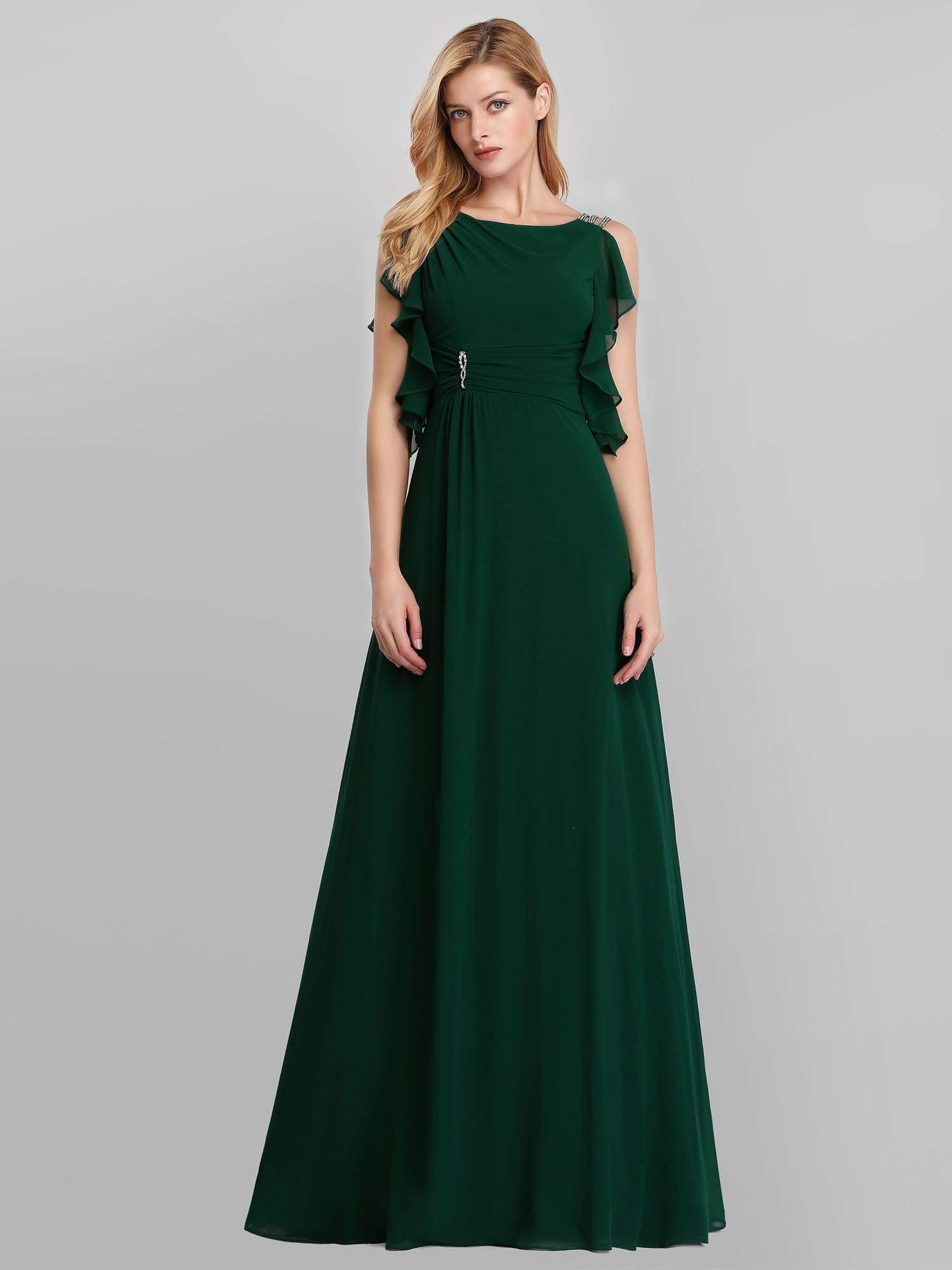 Color=Dark Green | Women'S A-Line Sleeveless Evening Party Bridesmaid Dress-Dark Green 2