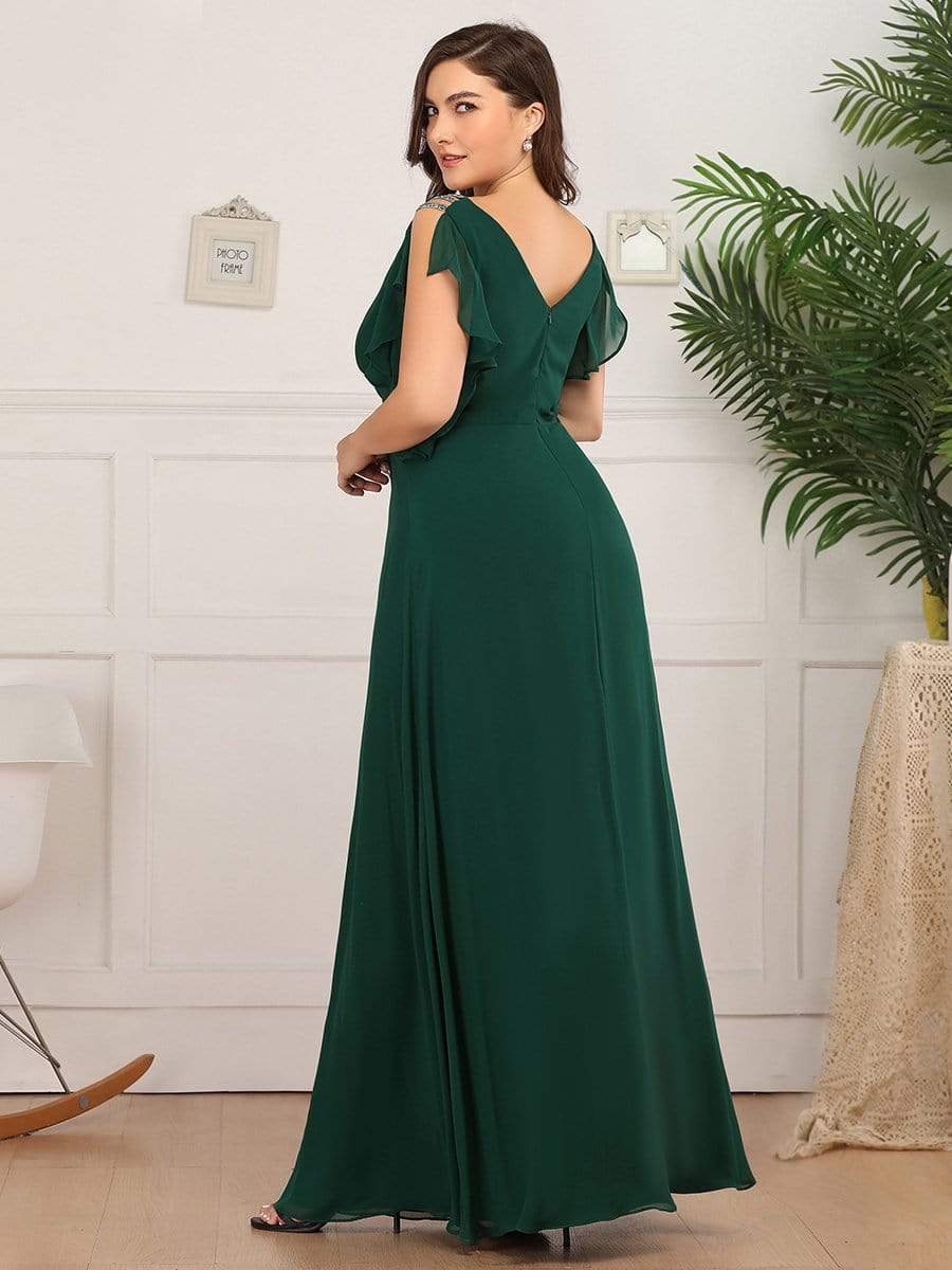 Color=Dark Green | Women'S A-Line Sleeveless Evening Party Bridesmaid Dress-Dark Green 7