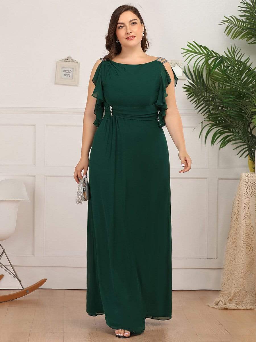 Color=Dark Green | Women'S A-Line Sleeveless Evening Party Bridesmaid Dress-Dark Green 9