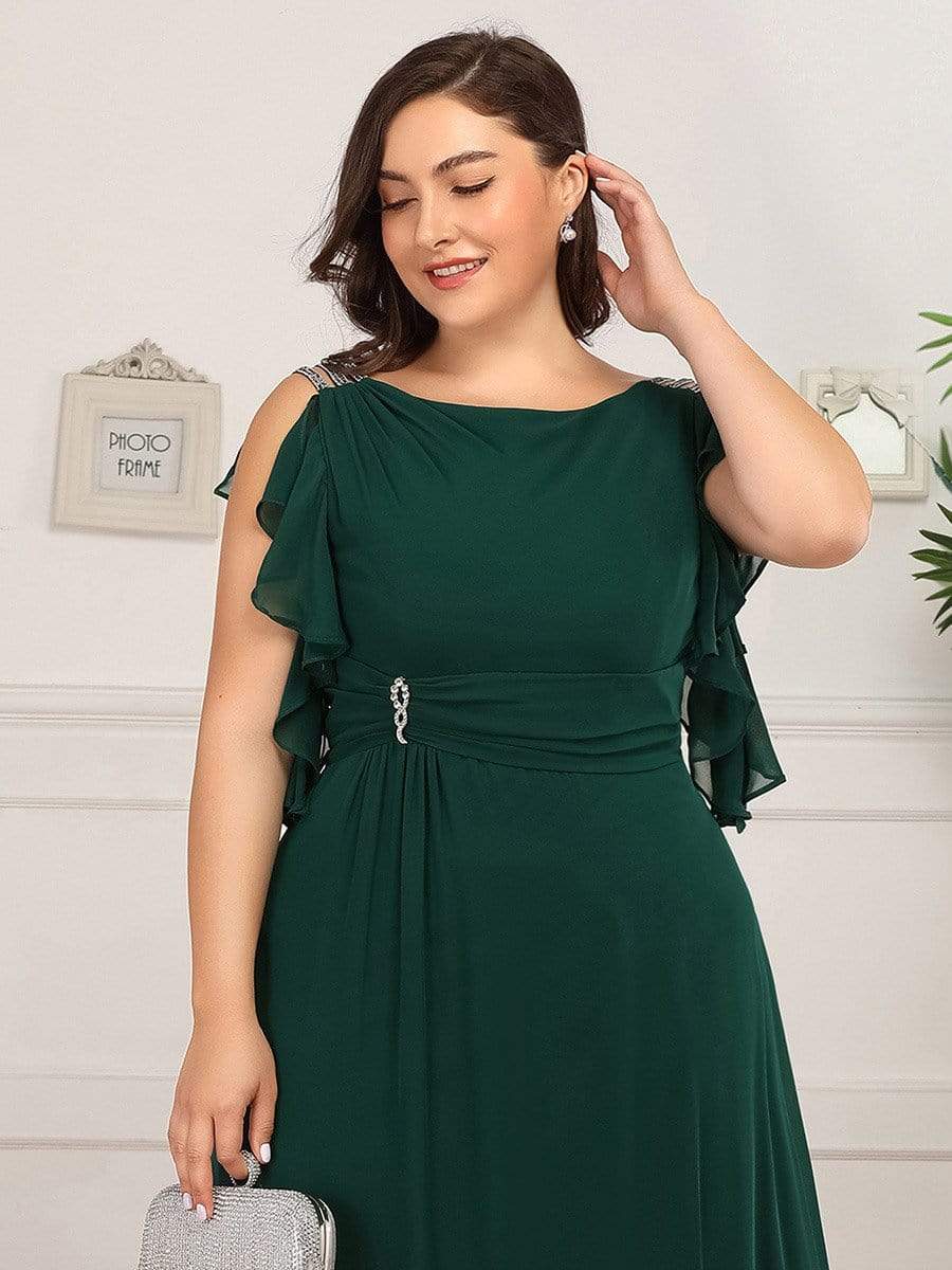 Color=Dark Green | Women'S A-Line Sleeveless Evening Party Bridesmaid Dress-Dark Green 10