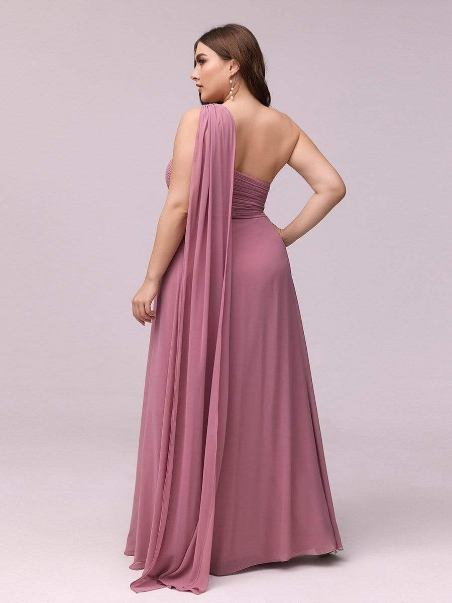 COLOR=Purple Orchid | One Shoulder Evening Dress-Purple Orchid 2