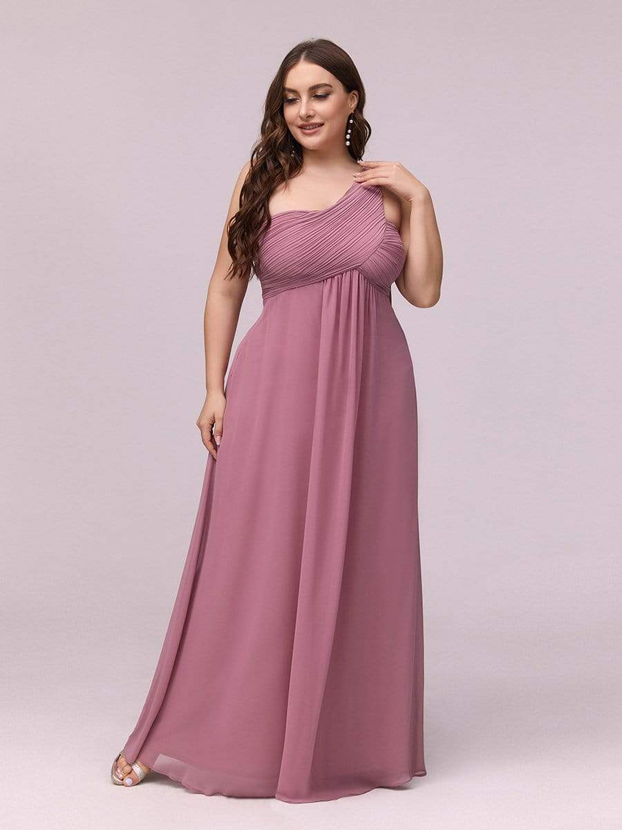 COLOR=Purple Orchid | One Shoulder Evening Dress-Purple Orchid 3