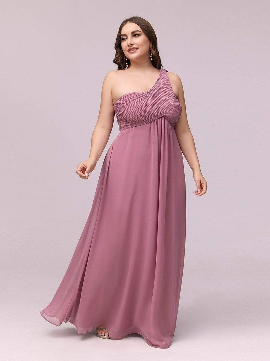 COLOR=Purple Orchid | One Shoulder Evening Dress-Purple Orchid 5