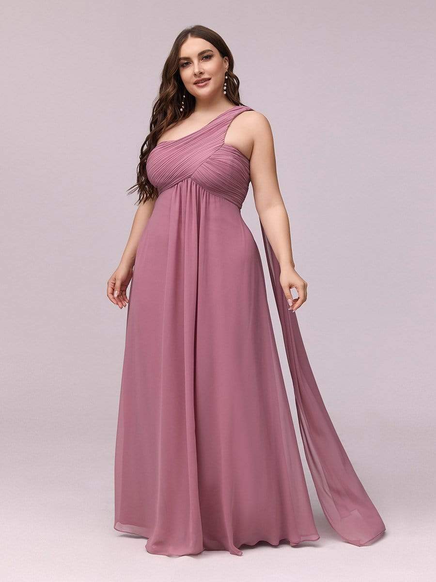 COLOR=Purple Orchid | One Shoulder Evening Dress-Purple Orchid 1