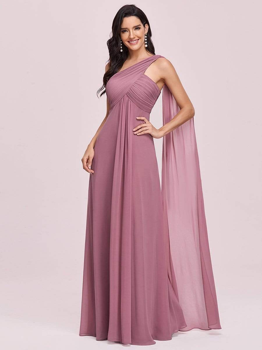 COLOR=Purple Orchid | One Shoulder Evening Dress-Purple Orchid 1