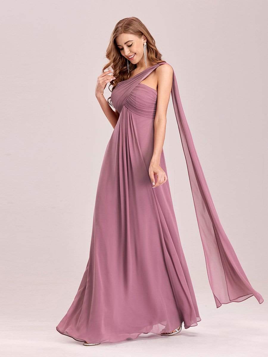 COLOR=Purple Orchid | One Shoulder Evening Dress-Purple Orchid 3