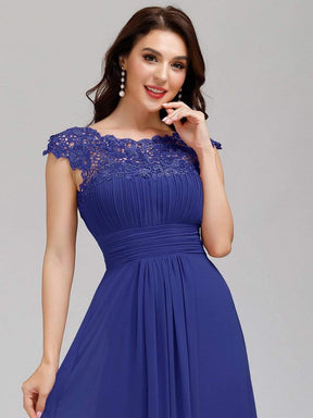 COLOR=Sapphire Blue | Maxi Long Lace Cap Sleeve Elegant Evening Gowns-Sapphire Blue 3