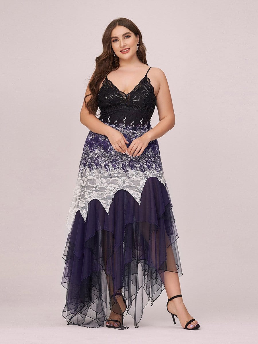 Color=Dark Purple | Women'S Sexy V Neck Floor Length Cocktail Prom Dress-Dark Purple 1