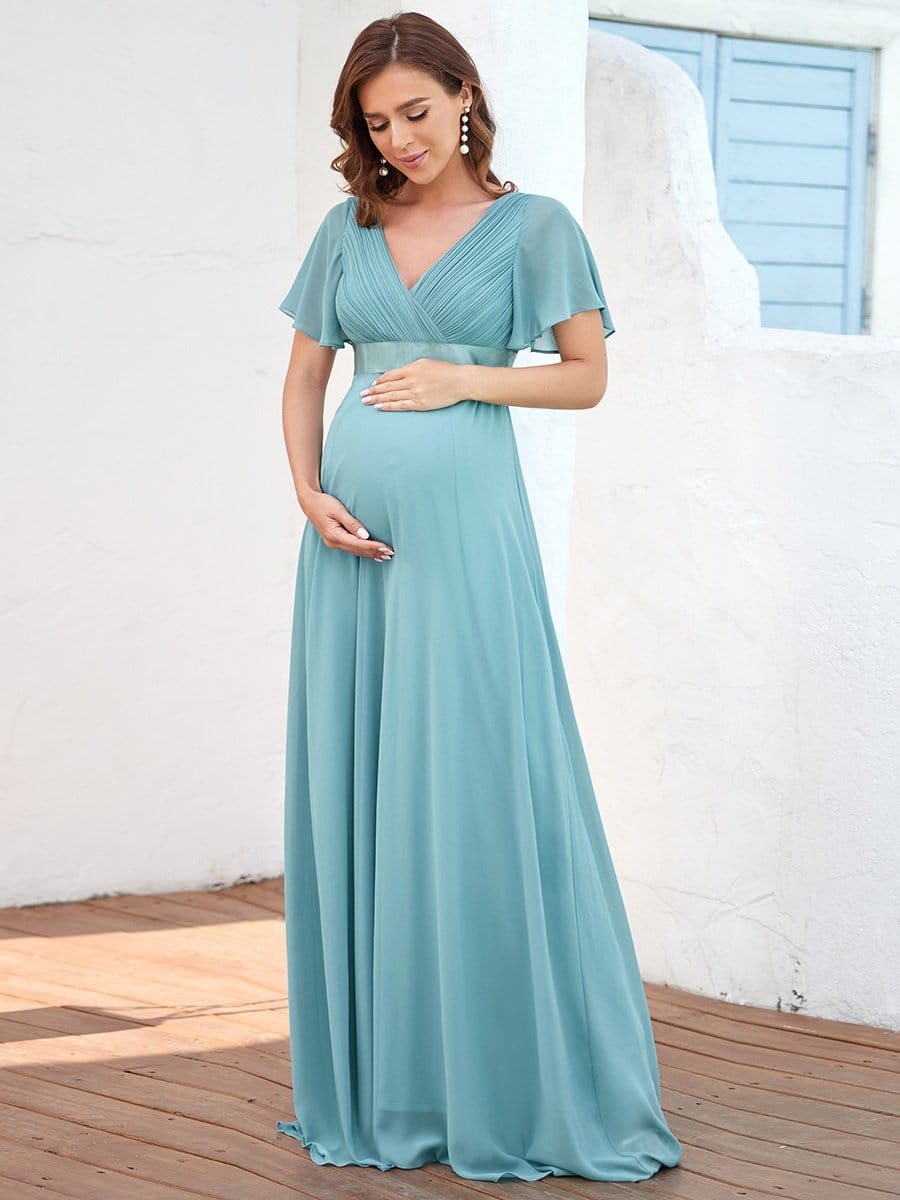 blue dress for baby girl Into The Blue Maternity & Nursing Dress