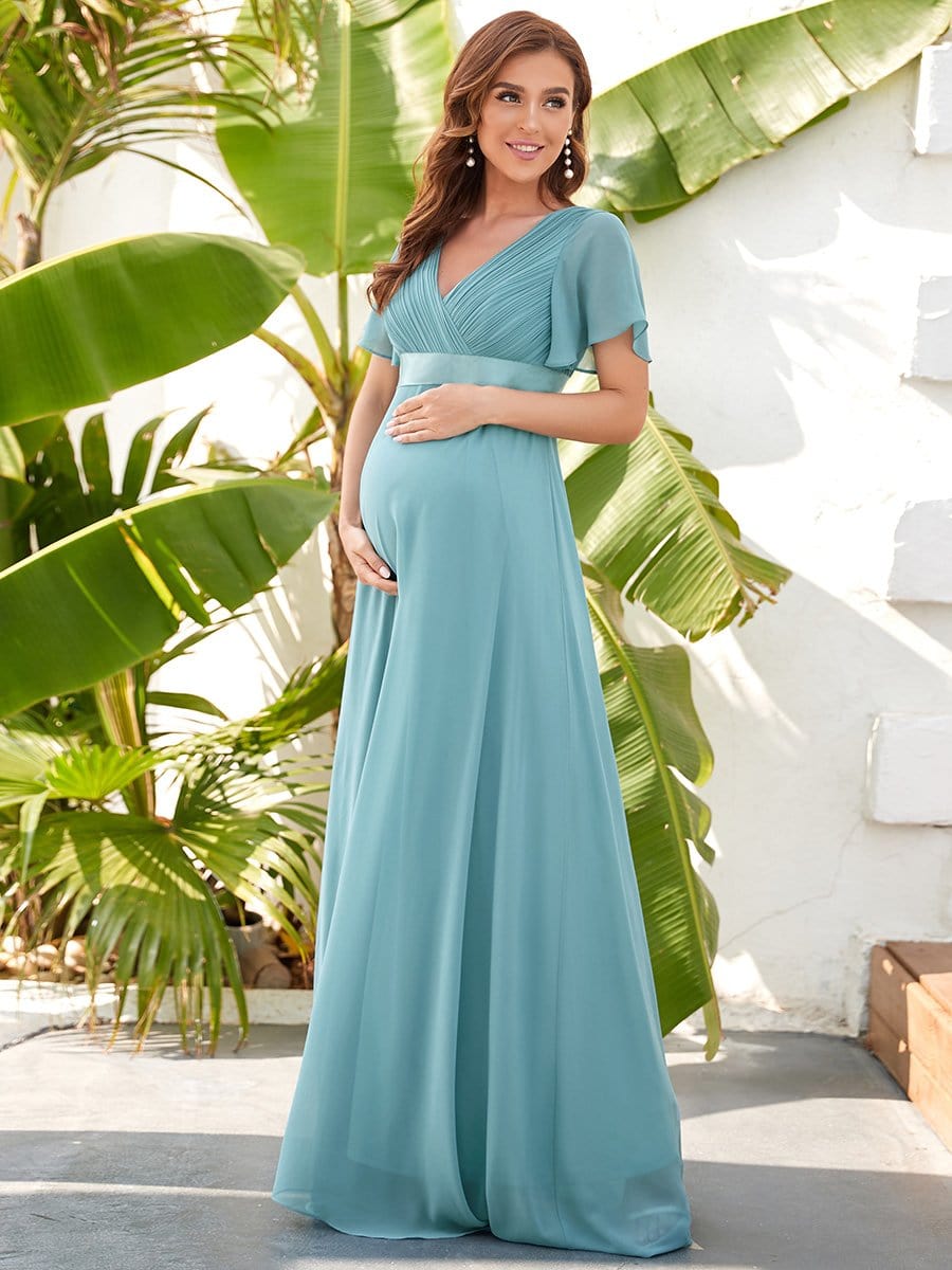 Ever-Pretty Women Chiffon V-Neck Maternity Party Dresses for Baby