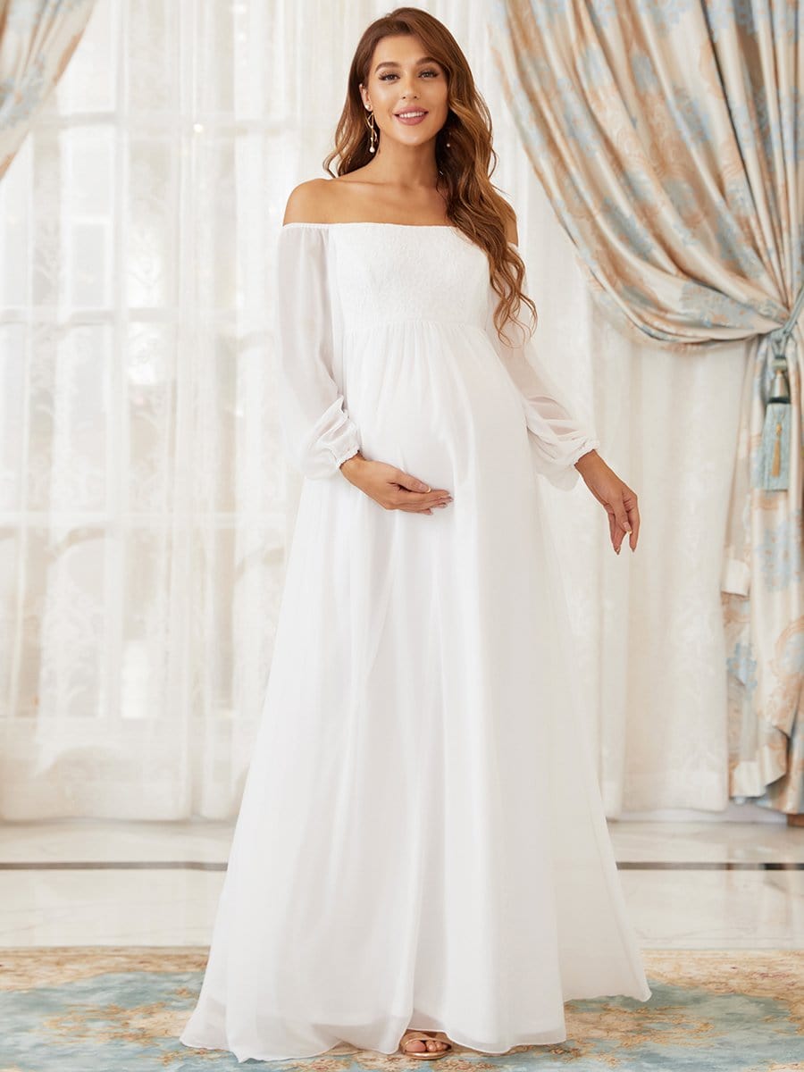 Frenulum Knotting A-line Maternity Dress - Ever Pretty AU Frenulum Knotting A-line Maternity Dress - Ever Pretty AU